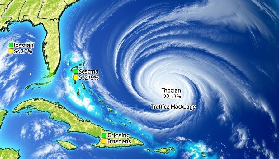 Weather map tracking potential tropical formation in Gulf of Mexico.