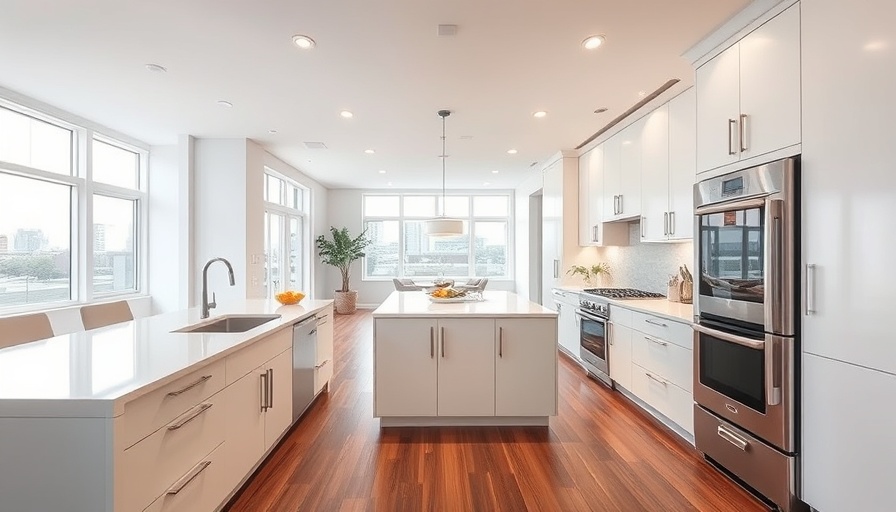 Modern kitchen in luxury home in Florida with elegant design.