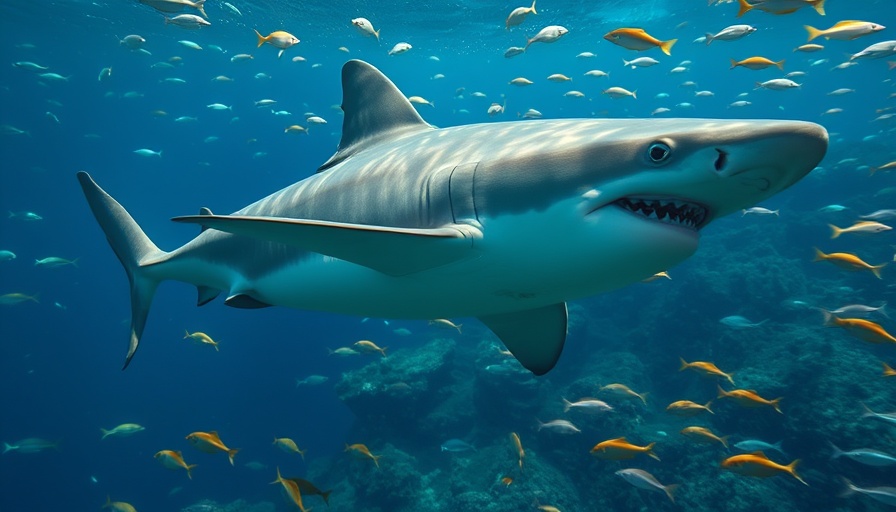 Shark encounter scene in Gulf of Mexico waters