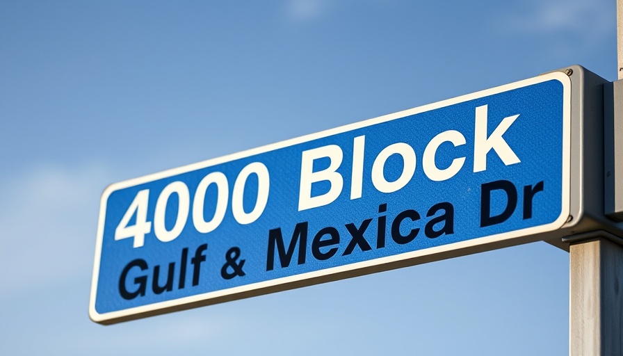 Street sign for 4000 Block Gulf of Mexico Dr