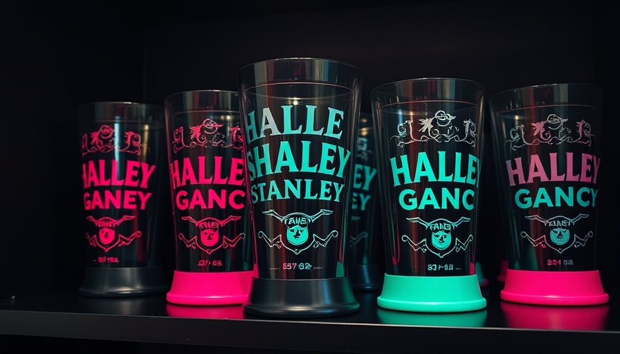 Halloween Stanley cups collection in Pensacola store.