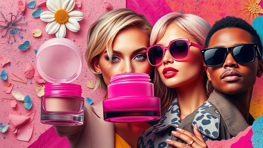 Vibrant fall and winter beauty collage with fashion elements.