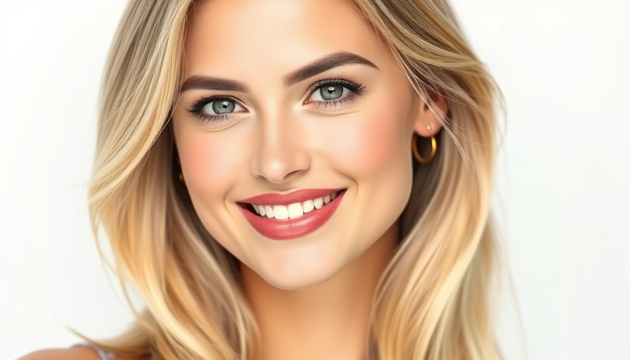 Elegant woman with blonde hair smiling confidently