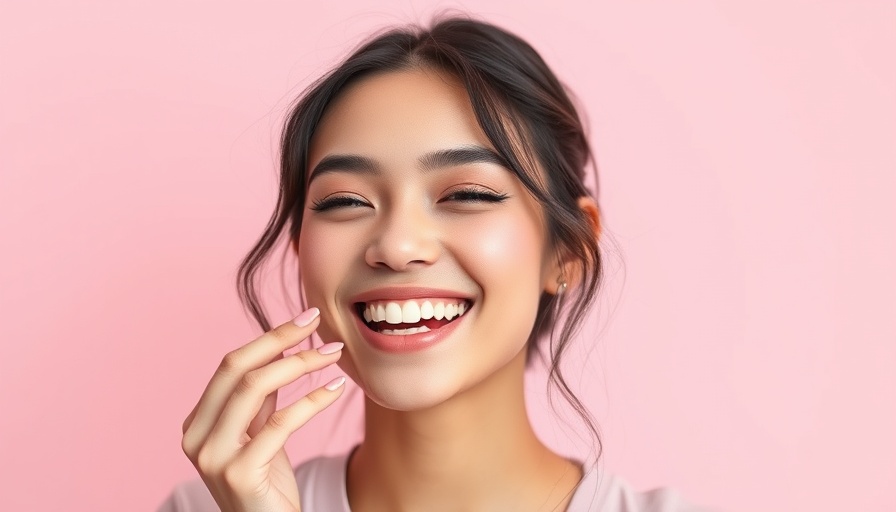 Blush placement tips: woman applying blush joyfully in close-up view.