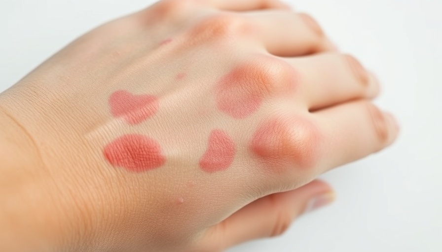 Eczema on hand in Black or Latinx individual, close-up view.