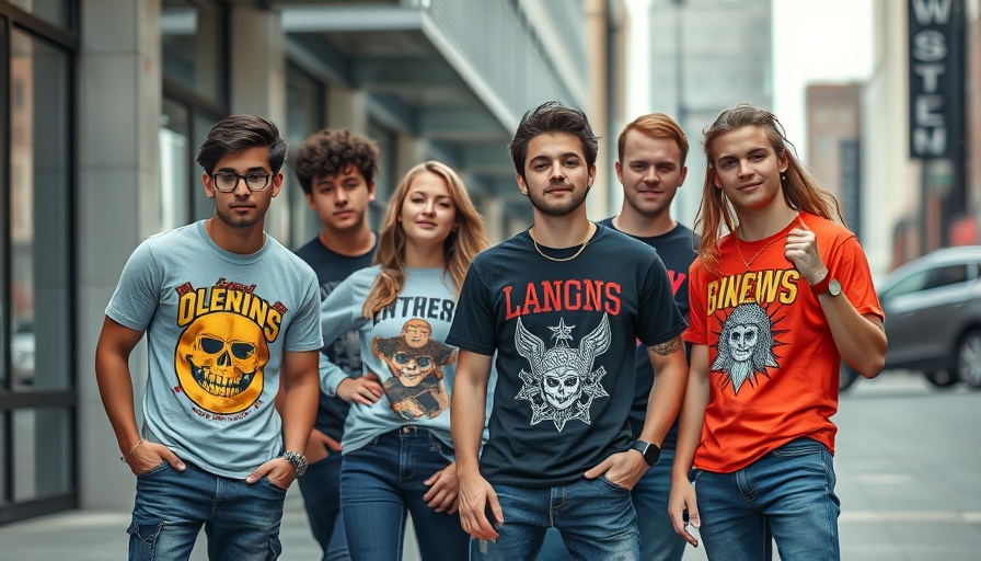 Stylish young individuals in band tees showcasing timeless fashion statement.