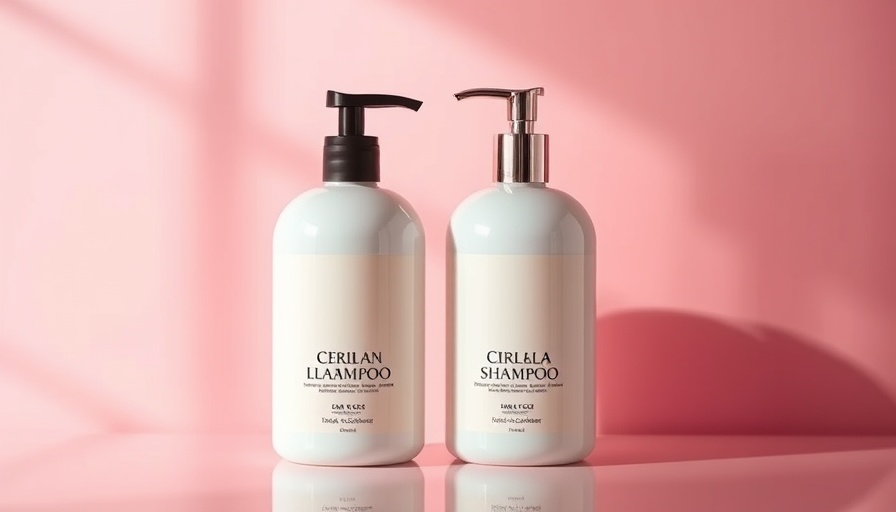 Elegant display of best smelling shampoos and conditioners.