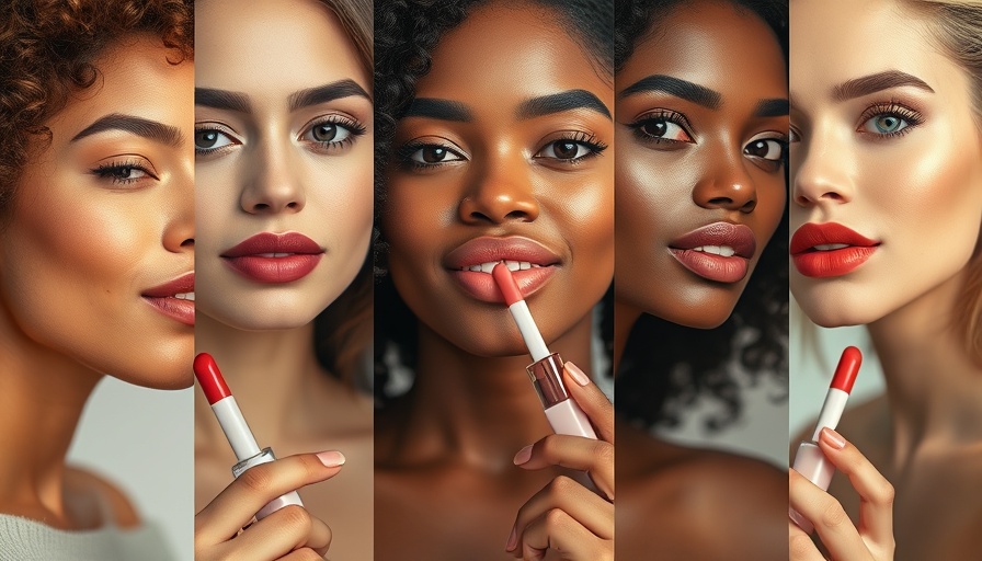Best Lip Plumpers collage with diverse women applying lip gloss.