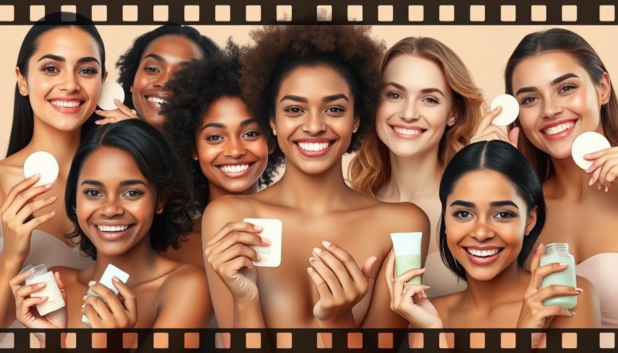 Diverse women displaying best exfoliating pads in a film strip collage.
