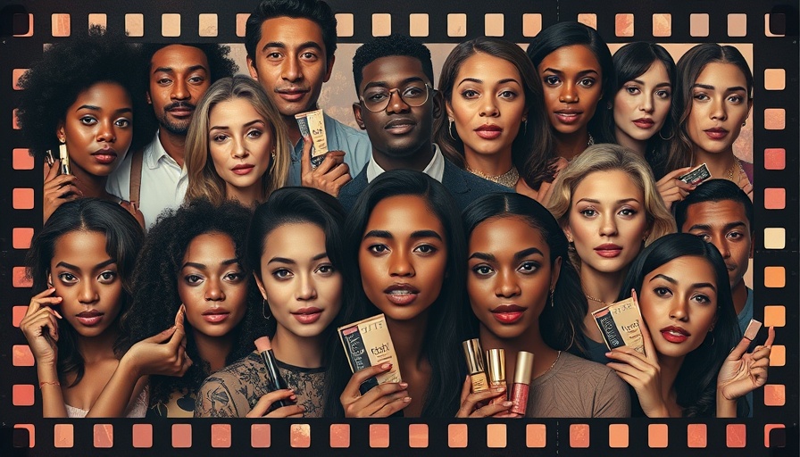 Collage of individuals with Tarte makeup products.
