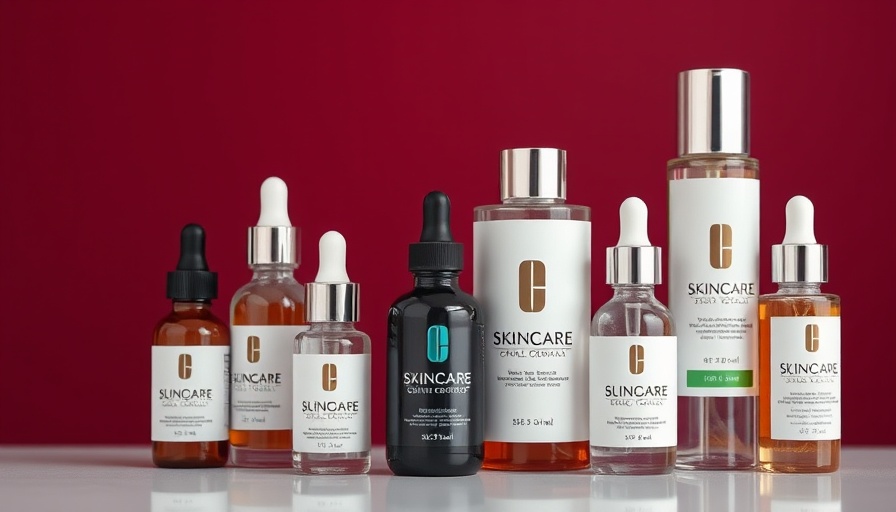 Elegant skincare serum bottles for armpit brightening creams.