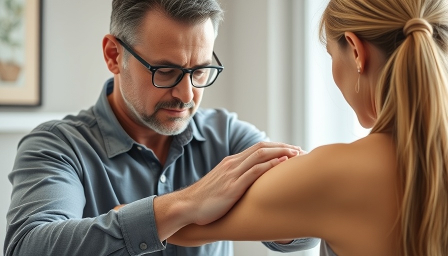 Woman receiving chiropractic care for her arm.