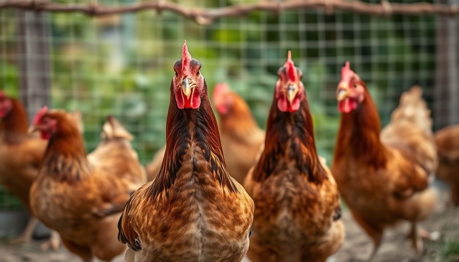 Brown chickens in fenced area during bird flu outbreak.