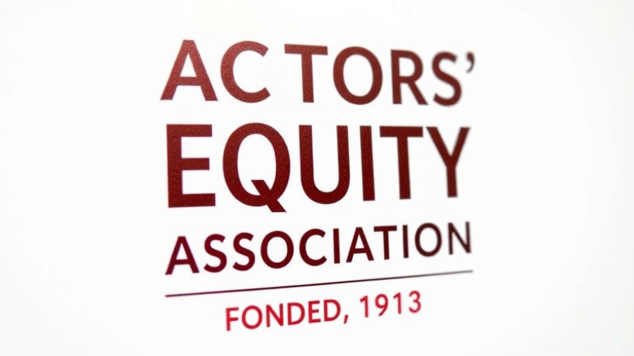Actors' Equity Association logo highlighting Broadway actors' interests.