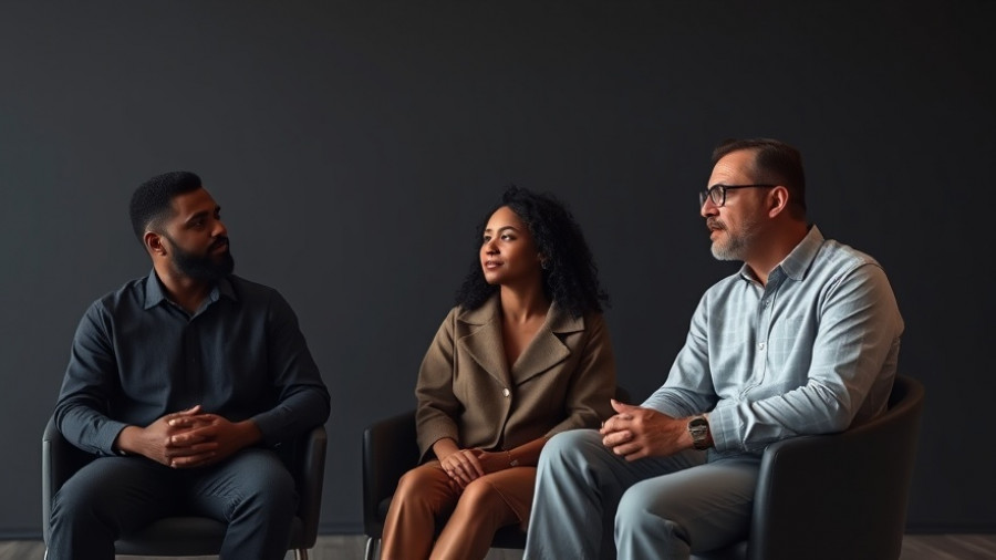 Engaged individuals discussing theater creativity in an intimate setting.