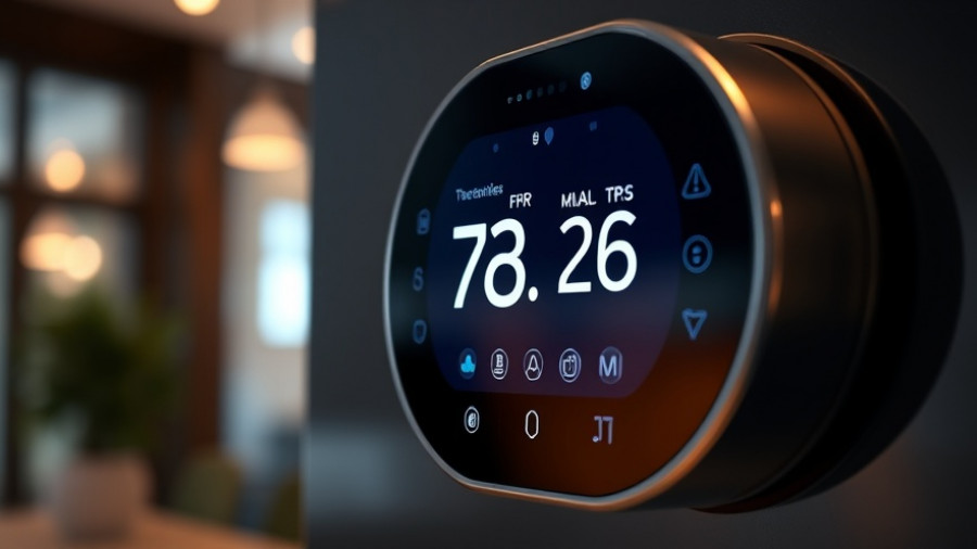 Smart thermostat screen displaying home automation upgrades.