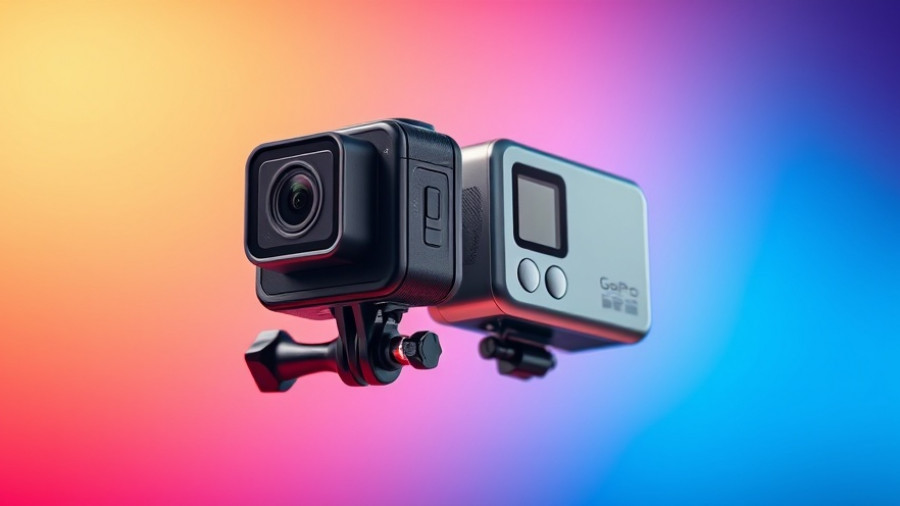 Best GoPro Camera 2025: sleek dual cameras with vibrant backdrop.