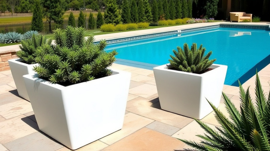 Drought-tolerant pool landscaping DFW with modern design