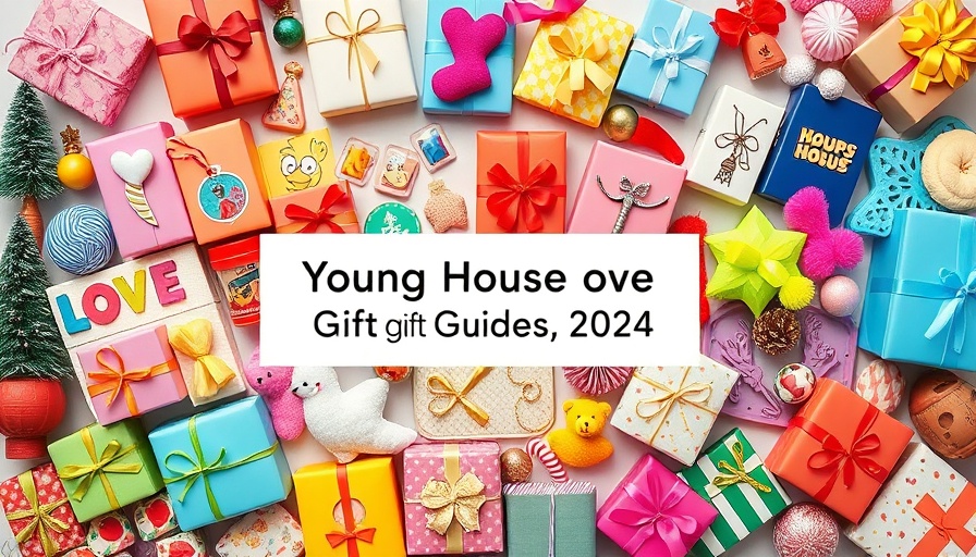 Holiday Gift Guide with colorful creative gifts for 2024.