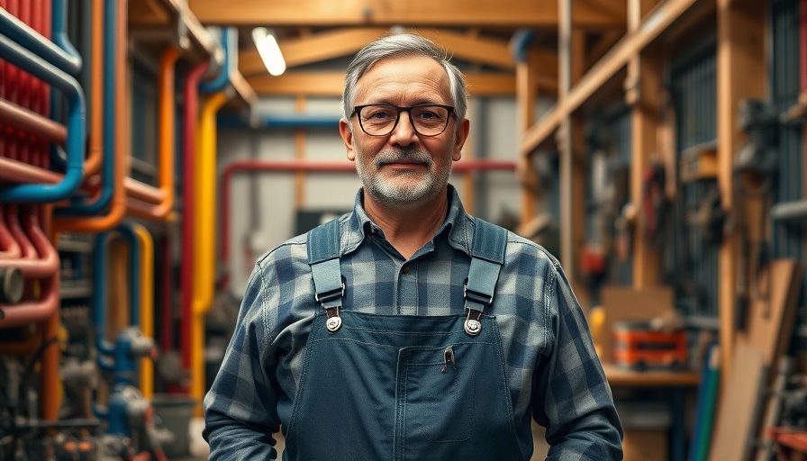 Confident man in workshop promoting sustainable living