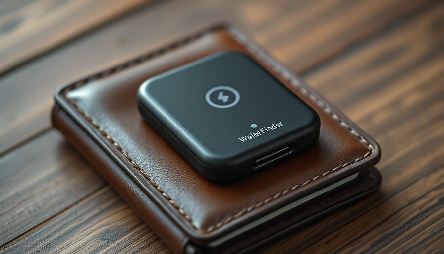 SwitchBot Wallet Finder on wallet, sleek design.