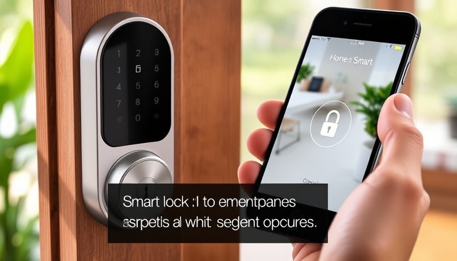 Smart home tips with smart lock and phone interface.