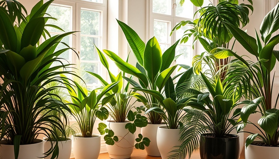 Smart planter display of vibrant indoor plants in cozy room.