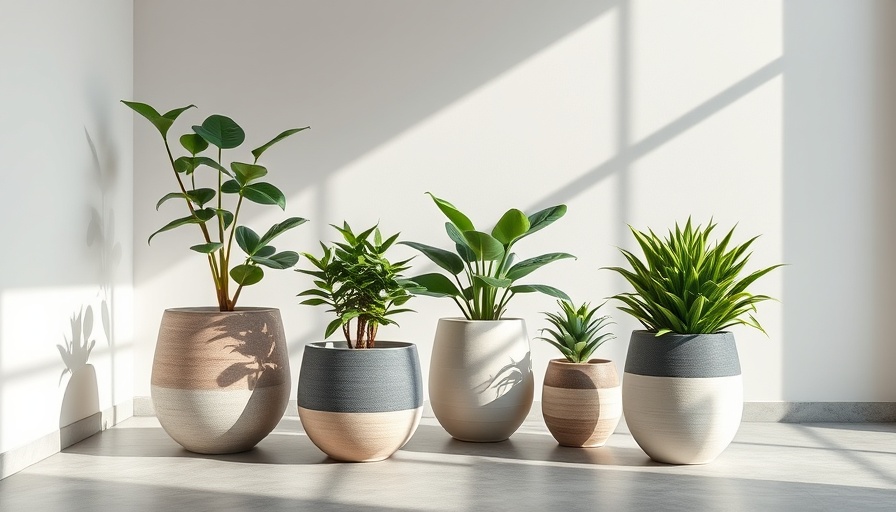 Entler Studio Ceramics unique plant containers in a sunlit interior.