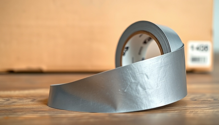 Close-up of duct tape roll on wood, related to duct tape residue removal.