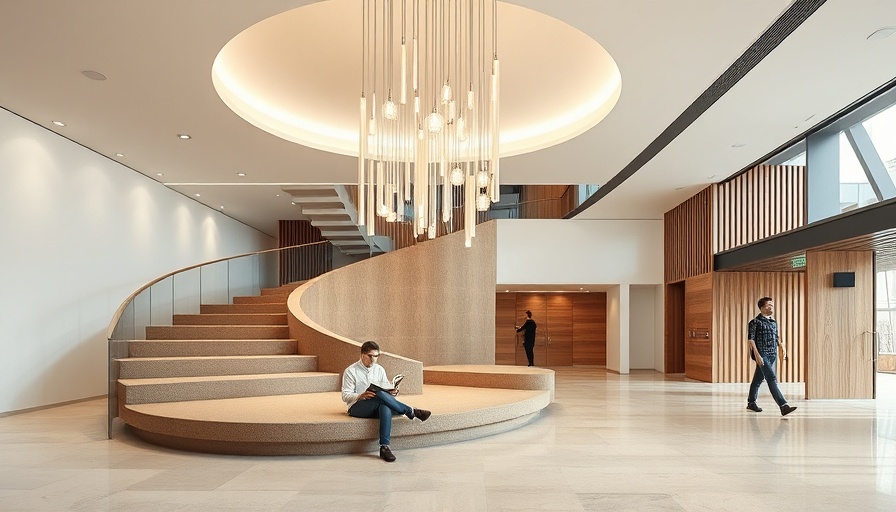 Modern transformation in a stylish lobby with artistic lighting.