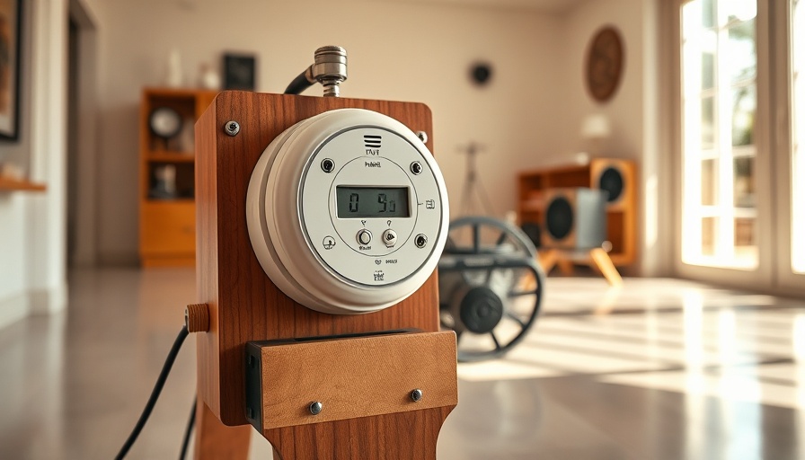 Modern carbon monoxide detector and measuring equipment setup.