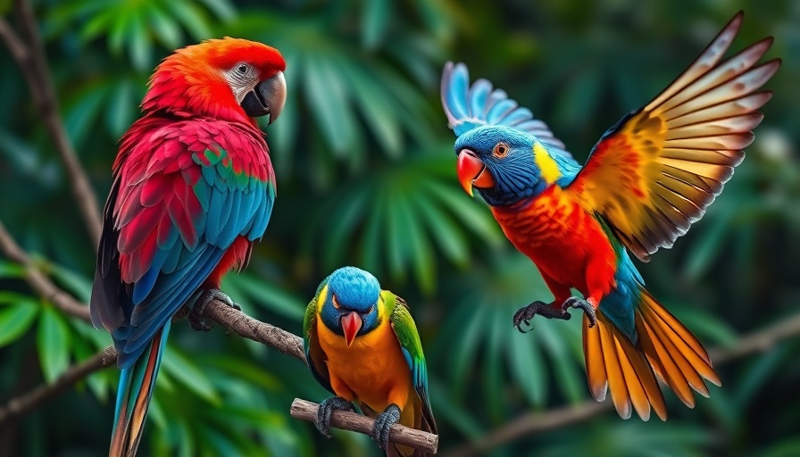 Colorful parrot collage highlighting birds for experienced owners.