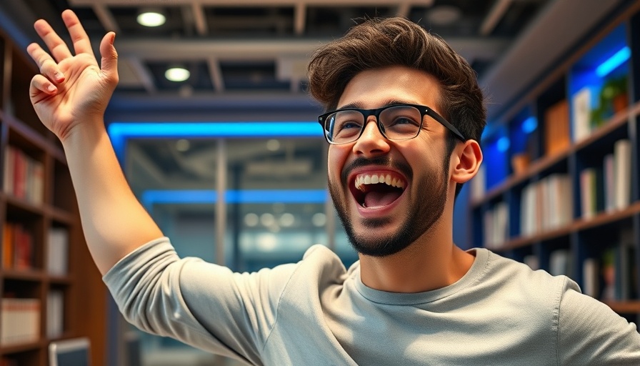 Happy Wi-Fi name change celebration in office setting
