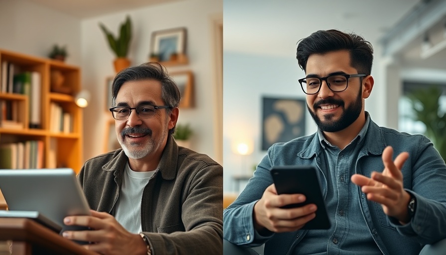 Two people on a video call discussing smart home setup.