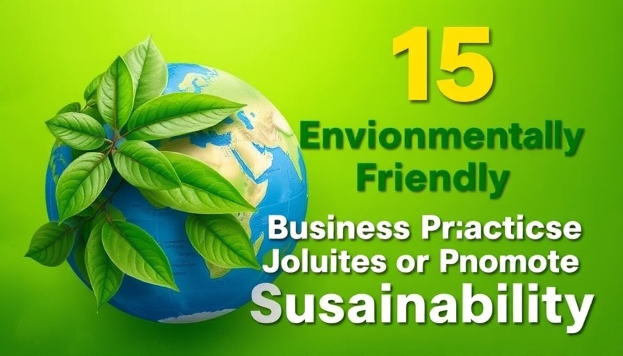 Infographic on eco-friendly business practices for sustainability.