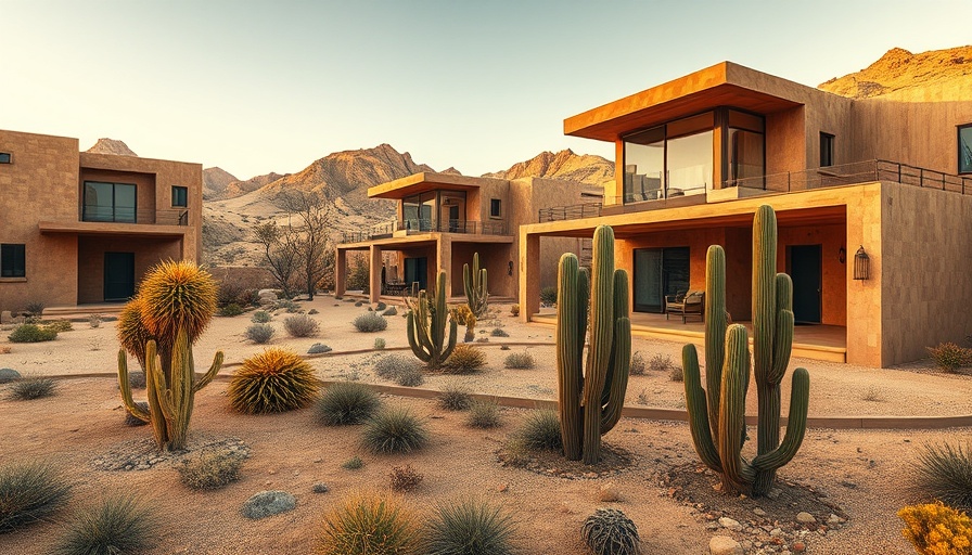 Paradero Hotel desert architecture with cacti landscape.