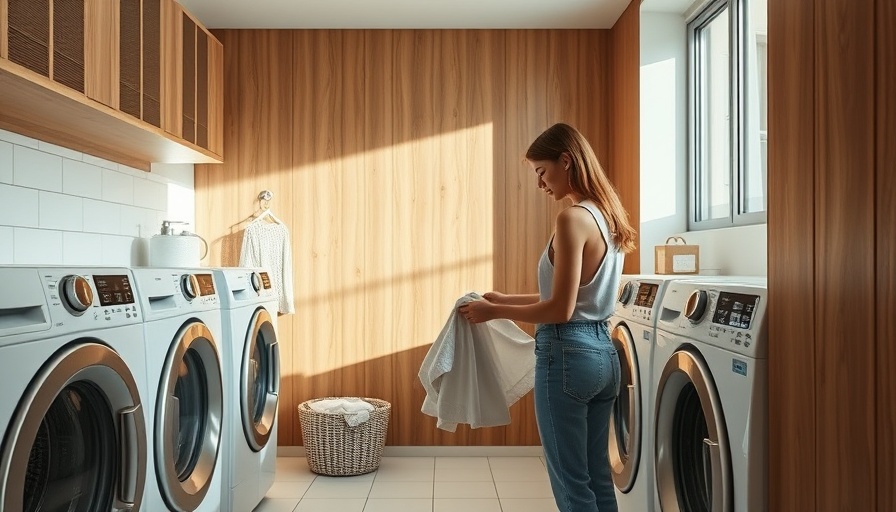 Modern laundry room with best water softener system