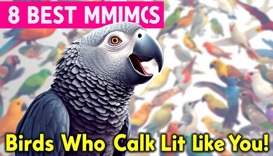 African Grey Parrot and speech-mimicking birds illustration