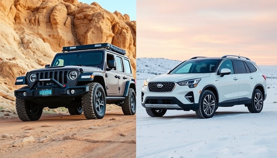 Comparison of 4WD vs AWD vehicles in desert and snow settings.