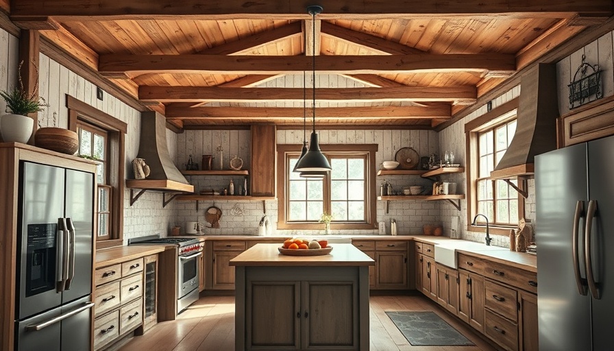 Historic kitchen transformation with rustic beams and modern updates
