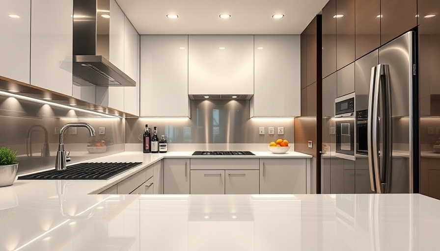Modern kitchen showcasing shiny appliances for remove scratches.