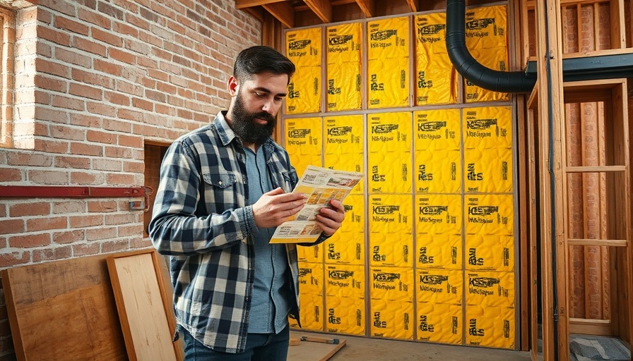 Man applying insulation stickers near a boiler area, focusing on Boiler BTU Output.