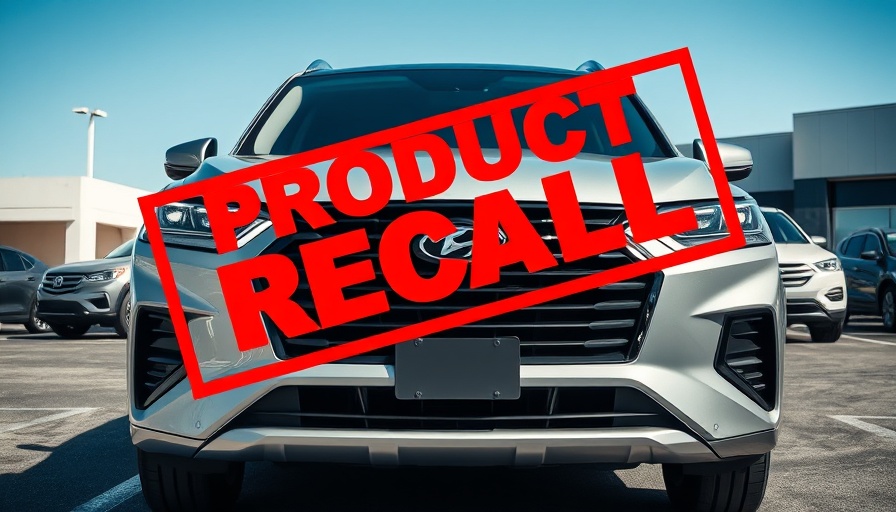 Honda recall notice for a silver SUV in a parking lot.