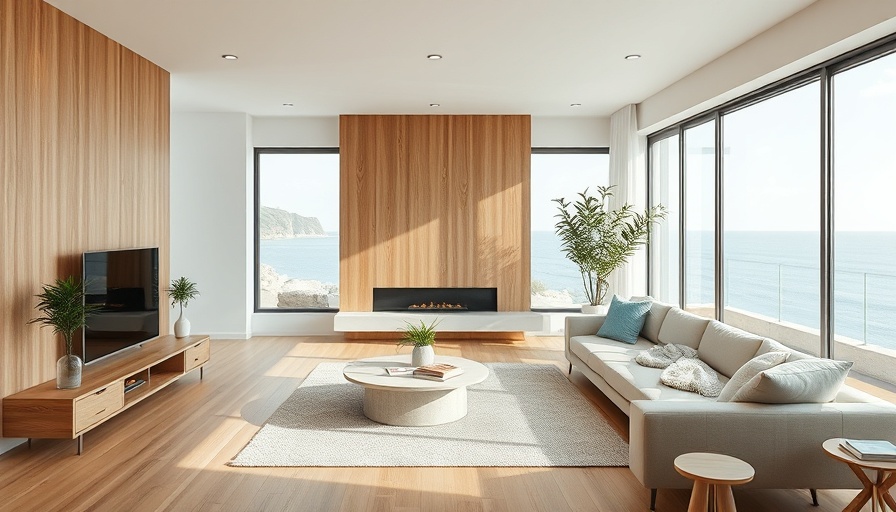 Minimalist Scandinavian living room with sleek furniture design
