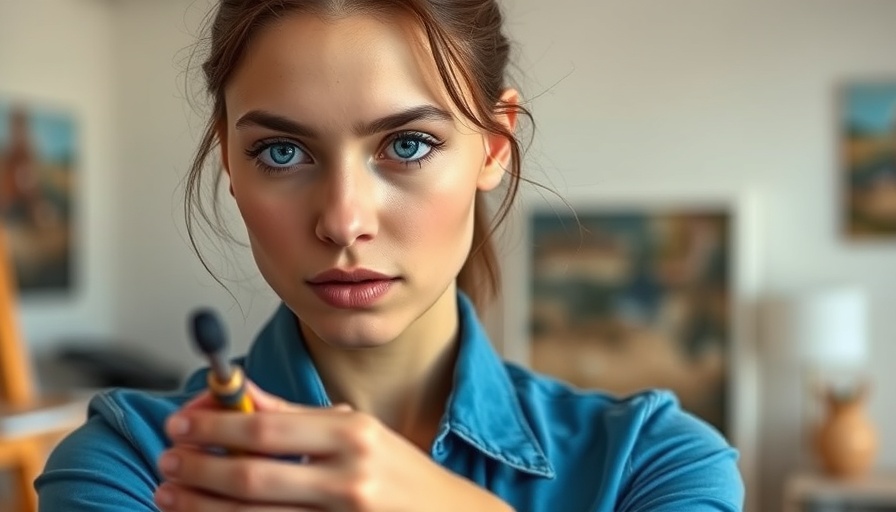 Focused woman painting wood paneling with precision.