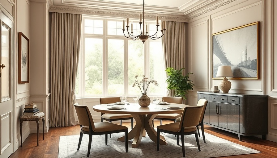Elegant dining area in Georgian townhouse renovation with natural light.