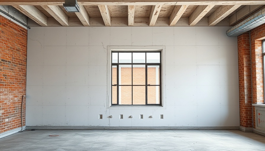 Bonfiglioli Wall under construction with white paneling.