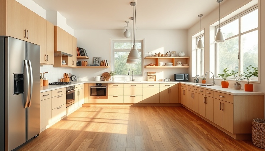 Modern kitchen remodel with beige cabinets and natural lighting.