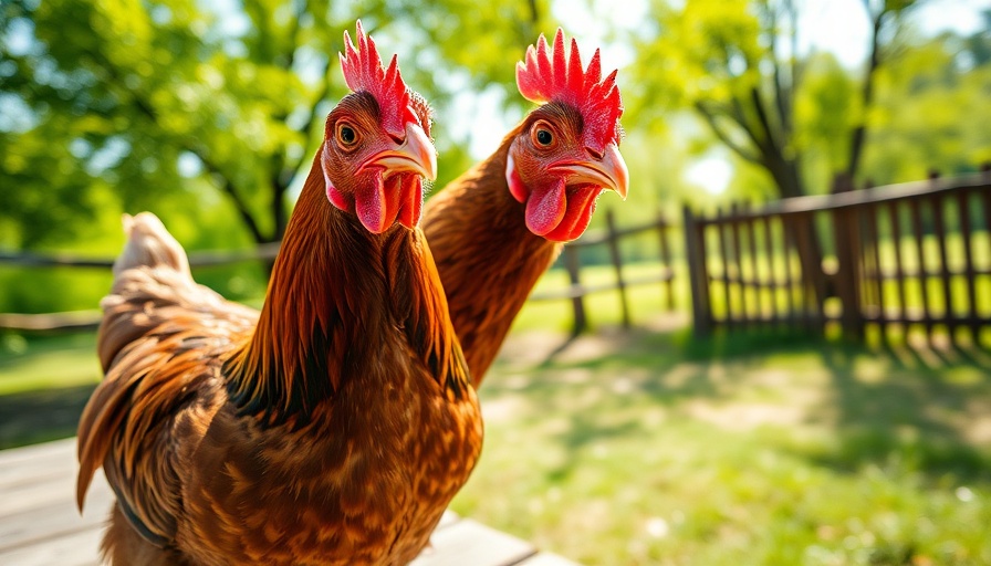 Ex-Commercial Hens in their outdoor habitat, close-up focus.