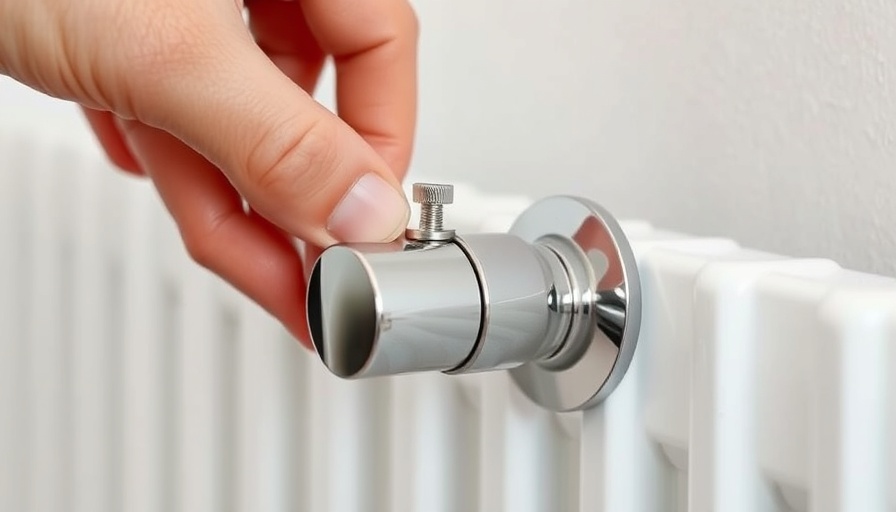 Adjusting radiator valve to fix noisy radiator issue.